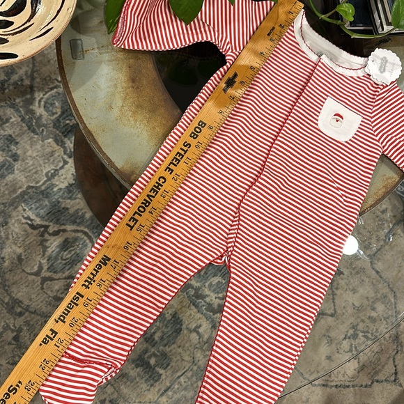 Santa Baby Onesie sleeper Christmas French knot cotton - Picture 12 of 12